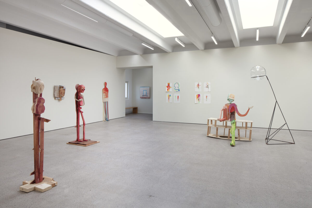 Installation view of the exhibition ‘Róza El-Hassan: The non-violent revolution is feasible’.